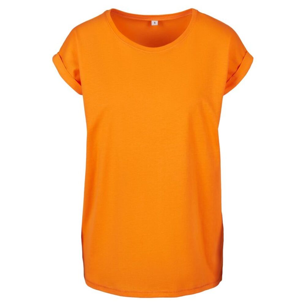Build Your Brand Womens/Ladies Extended  T-Shirt / Paradise Orange